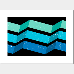 Geometric stripes Posters and Art